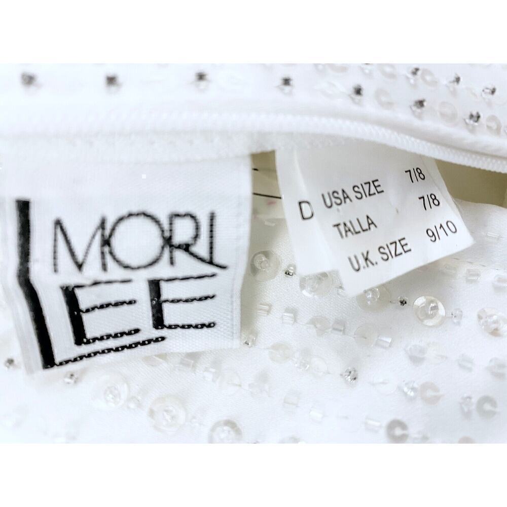 Mori Lee PURE WHITE Wedding Gown 7/8 Princess Tulle Sequins Make Baby Girl Dress - Picture 8 of 10